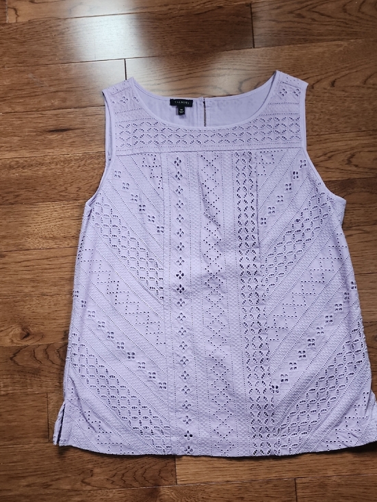 Talbots Tops - NWOT Talbots Lavender Lined Eyelet Sleeveless Tank Top